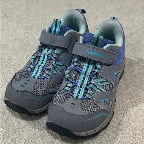 Merrell Kids' Sneakers in Gray and Teal (Sz 1) - Picture 1 of 3
